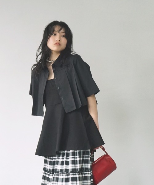 O'fmus(オフムス)の「【O'fmus】ペプラムベアトップ ofmw25s024(その他トップス・レディース・ブラック/チャコールグレー・FREE)」の16枚目の写真