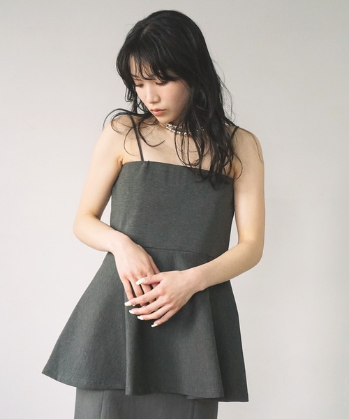 O'fmus(オフムス)の「【O'fmus】ペプラムベアトップ ofmw25s024(その他トップス・レディース・ブラック/チャコールグレー・FREE)」の21枚目の写真