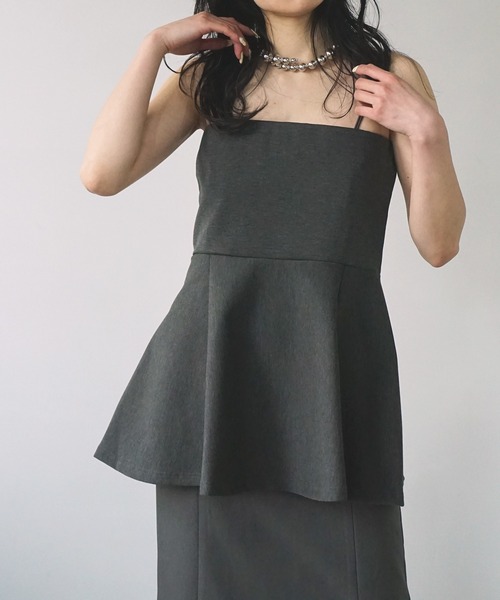 O'fmus(オフムス)の「【O'fmus】ペプラムベアトップ ofmw25s024(その他トップス・レディース・ブラック/チャコールグレー・FREE)」の18枚目の写真