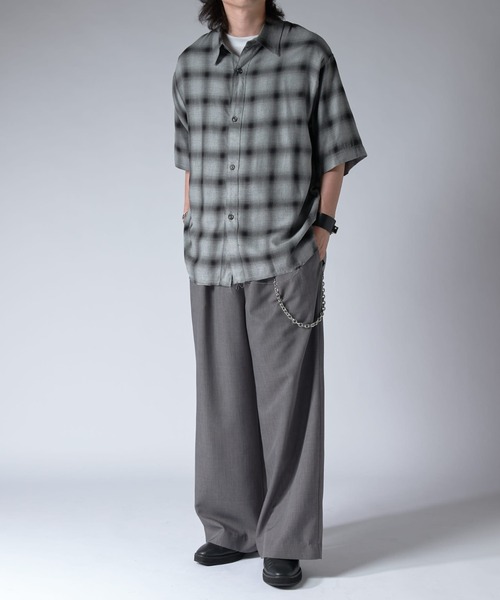 Lui's（ルイス）の「オンブレー半袖シャツ（シャツ/ブラウス・メンズ・グレー/ブラック・FREE）」の22枚目の写真