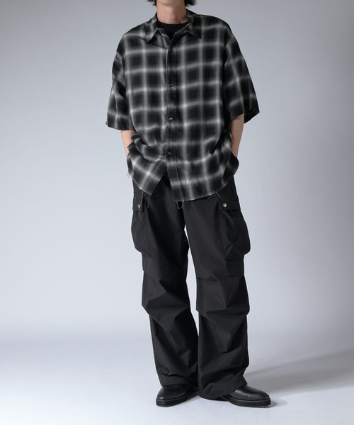 Lui's（ルイス）の「オンブレー半袖シャツ（シャツ/ブラウス・メンズ・グレー/ブラック・FREE）」の15枚目の写真