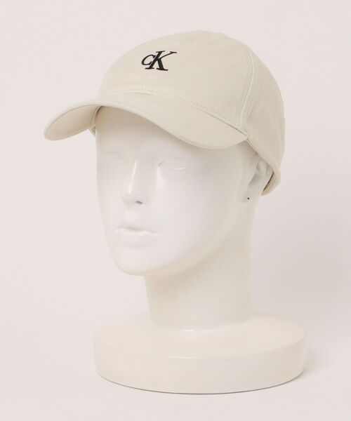 [ ] キャップ CKJ スモールモノグラム ベージュ セール】CK モノグラム刺繍ベースボールキャップ MONOGRAM