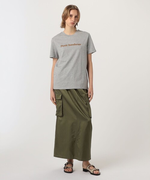 Les petits basics(ルベーシック)の「Les Petits Basics Small happiness ハーフスリーブプルオーバー(Tシャツ/カットソー・レディース・グレー系その他・XS)」の2枚目の写真
