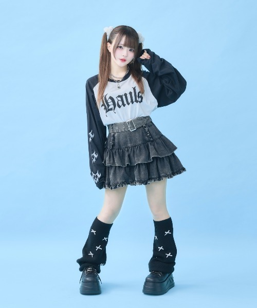 セール】ケミカルデニムミニスカート（デニムスカート）｜Hauls
