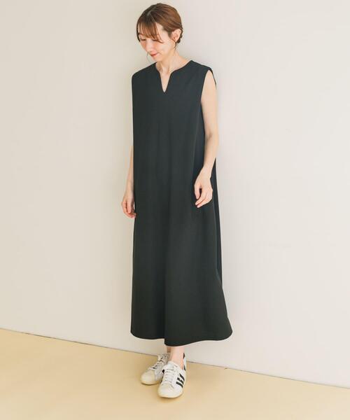 ITEMS URBANRESEARCH(アイテムズ アーバンリサーチ)の「カットミラノノースリワンピース(ワンピース・レディース・ブラック/ブラウン系その他/オフホワイト・FREE)」の15枚目の写真