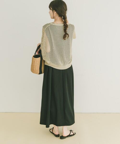 ITEMS URBANRESEARCH(アイテムズ アーバンリサーチ)の「カットミラノノースリワンピース(ワンピース・レディース・ブラック/ブラウン系その他/オフホワイト・FREE)」の18枚目の写真