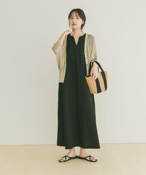 ITEMS URBANRESEARCH(アイテムズ アーバンリサーチ)の「カットミラノノースリワンピース(ワンピース・レディース・ブラック/ブラウン系その他/オフホワイト・FREE)」の19枚目の写真