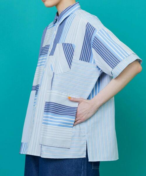 FRAPBOIS（フラボア）の「マルチスト シャツ（シャツ/ブラウス・レディース・ブルー/ブラウン・2/1）」の21枚目の写真