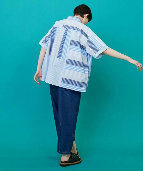 FRAPBOIS（フラボア）の「マルチスト シャツ（シャツ/ブラウス・レディース・ブルー/ブラウン・2/1）」の16枚目の写真