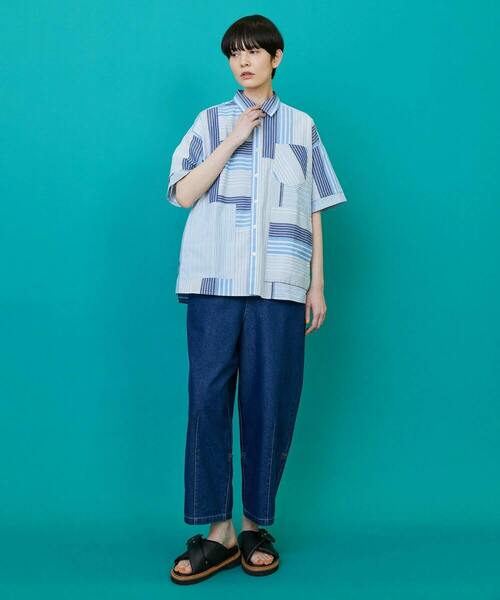 FRAPBOIS（フラボア）の「マルチスト シャツ（シャツ/ブラウス・レディース・ブルー/ブラウン・2/1）」の17枚目の写真