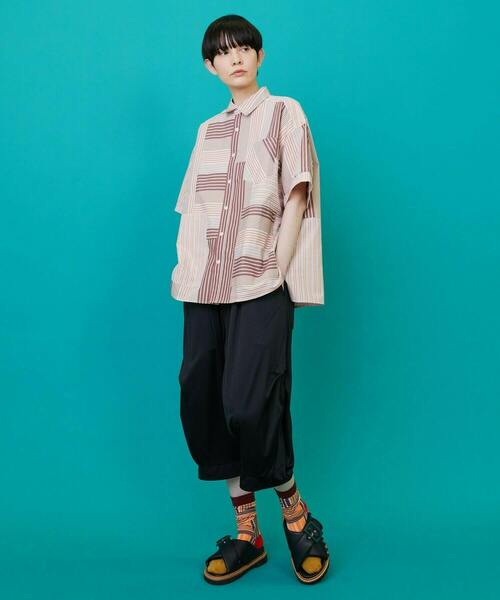 FRAPBOIS（フラボア）の「マルチスト シャツ（シャツ/ブラウス・レディース・ブルー/ブラウン・2/1）」の11枚目の写真