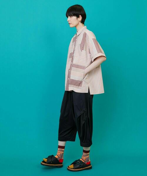 FRAPBOIS（フラボア）の「マルチスト シャツ（シャツ/ブラウス・レディース・ブルー/ブラウン・2/1）」の4枚目の写真