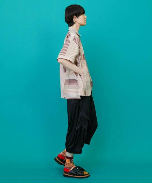 FRAPBOIS（フラボア）の「マルチスト シャツ（シャツ/ブラウス・レディース・ブルー/ブラウン・2/1）」の5枚目の写真