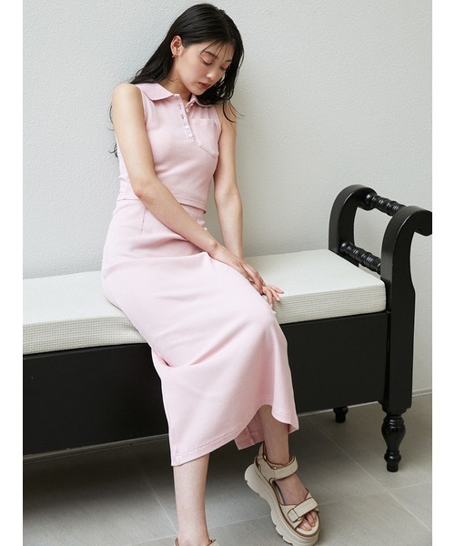 スナイデル 【WEB限定カラーあり】ポロカットセット SNIDEL ワンピース 「WEB限定カラーあり」ポロカットセット