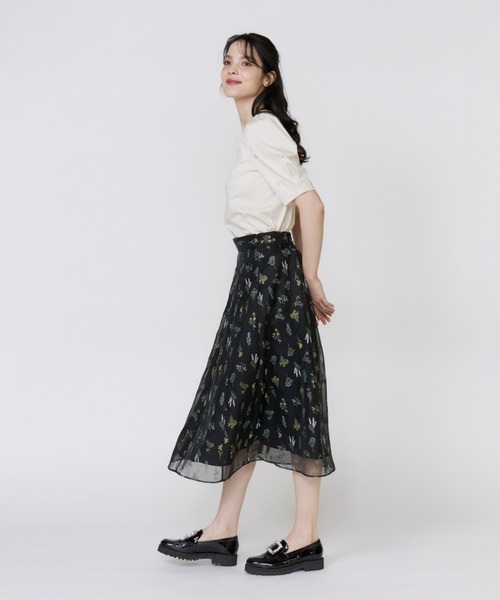 Maglie le cassetto（マーリエ ル カセット）の「32Gスーピマポンチ 袖パールカットソー（Tシャツ/カットソー・レディース・その他9/ベージュ/ブラック・9号/7号）」の8枚目の写真