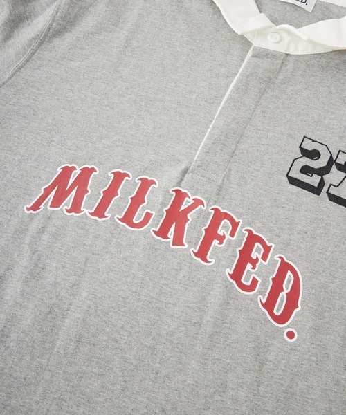 MILKFED.（ミルクフェド）の「LOGO GAME TOP（Tシャツ/カットソー・レディース・アッシュ/バーガンディー/ネイビー・ONE SIZE）」の10枚目の写真