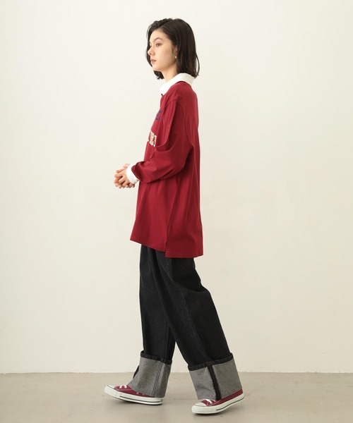 MILKFED.（ミルクフェド）の「LOGO GAME TOP（Tシャツ/カットソー・レディース・アッシュ/バーガンディー/ネイビー・ONE SIZE）」の4枚目の写真