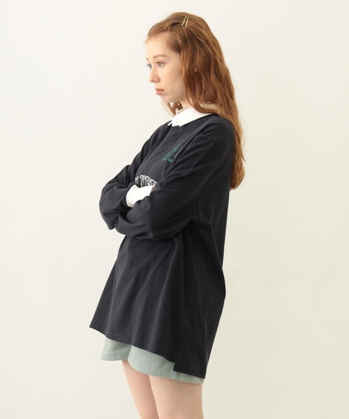 MILKFED.（ミルクフェド）の「LOGO GAME TOP（Tシャツ/カットソー・レディース・アッシュ/バーガンディー/ネイビー・ONE SIZE）」の15枚目の写真
