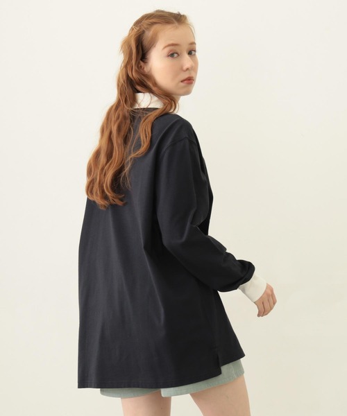 MILKFED.（ミルクフェド）の「LOGO GAME TOP（Tシャツ/カットソー・レディース・アッシュ/バーガンディー/ネイビー・ONE SIZE）」の16枚目の写真