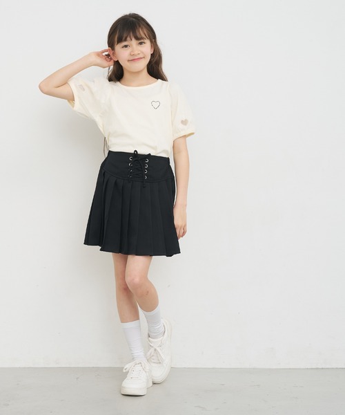 coca(coca)(コカ)の「\再入荷/ キッズ レースアッププリーツスカート(スカート・キッズ・グレー/ブラック/アイボリー・120/130/140/150)」の10枚目の写真