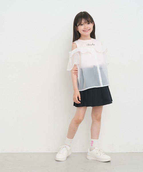 coca(coca)(コカ)の「\再入荷/ キッズ レースアッププリーツスカート(スカート・キッズ・グレー/ブラック/アイボリー・120/130/140/150)」の14枚目の写真