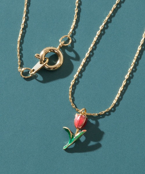 SoireeO フラワーコレクション ネックレス 40-9-5 ネックレスK18YG ダイヤモンド0.40ct 四つ葉ペンダント