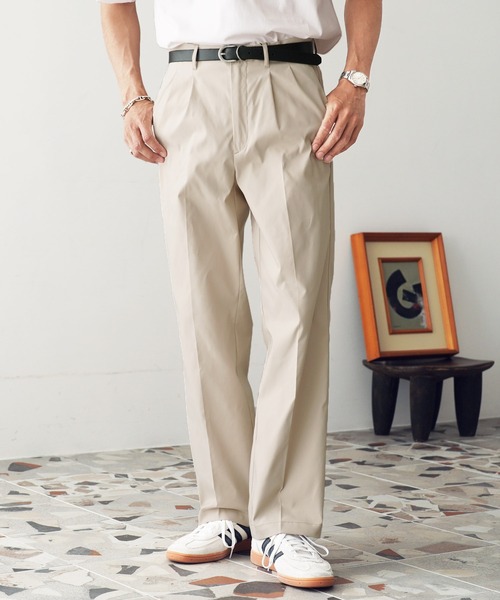 jiggys shop(ジギーズショップ)の「ストレッチ 2タック チノパンツ スラックス(スラックス・メンズ・ブラック/ベージュ/グレー・SMALL/MEDIUM/LARGE/X-LARGE)」の3枚目の写真