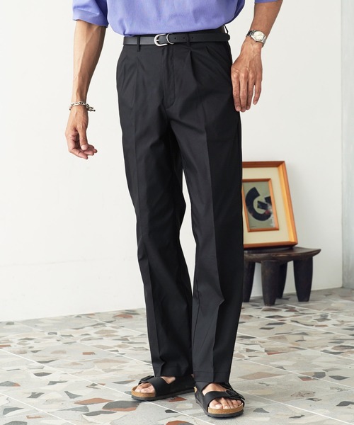 jiggys shop(ジギーズショップ)の「ストレッチ 2タック チノパンツ スラックス(スラックス・メンズ・ブラック/ベージュ/グレー・SMALL/MEDIUM/LARGE/X-LARGE)」の2枚目の写真