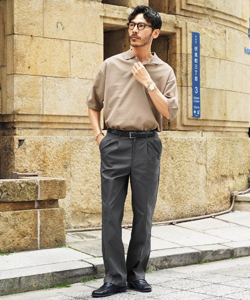 jiggys shop(ジギーズショップ)の「ストレッチ 2タック チノパンツ スラックス(スラックス・メンズ・ブラック/ベージュ/グレー・SMALL/MEDIUM/LARGE/X-LARGE)」の14枚目の写真