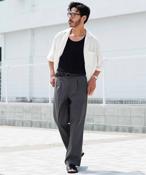 jiggys shop(ジギーズショップ)の「ストレッチ 2タック チノパンツ スラックス(スラックス・メンズ・ブラック/ベージュ/グレー・SMALL/MEDIUM/LARGE/X-LARGE)」の5枚目の写真