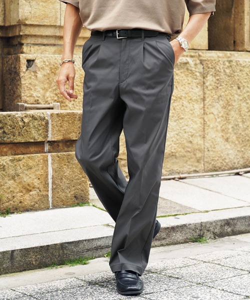 jiggys shop(ジギーズショップ)の「ストレッチ 2タック チノパンツ スラックス(スラックス・メンズ・ブラック/ベージュ/グレー・SMALL/MEDIUM/LARGE/X-LARGE)」の7枚目の写真