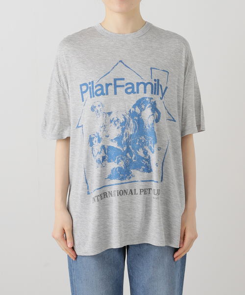 OPEN Yy(オープンワイワイ)の「【OPEN YY / オープンワイワイ】 Knitted PET CLUB HOUSE TEE YY252TS007(Tシャツ/カットソー・レディース・チャコールグレー/ブラウン・SMALL)」の8枚目の写真