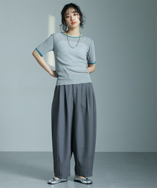 Soiunique（スワユニーク）の「落ち感素材ゆったりサイズサーカスパンツ ［Soiunique］（その他パンツ・レディース・ブラック/ベージュ/チャコール・M/L/LL）」の16枚目の写真