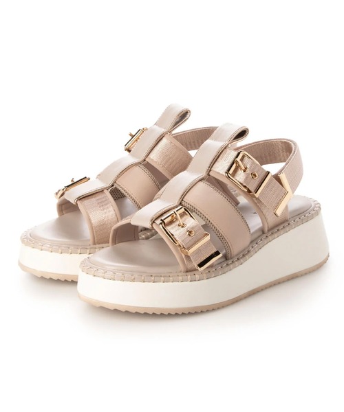 Lucida（ルシーダ）の「Aludra/厚底サンダル（サンダル・レディース・ベージュ/ホワイト/ピンク/グレー・35/36/37/38/39）」の4枚目の写真