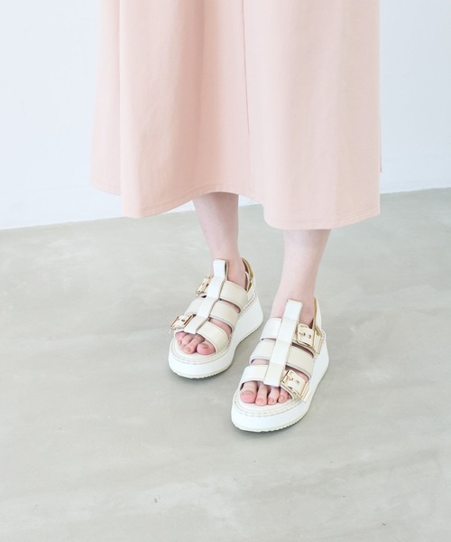 Lucida（ルシーダ）の「Aludra/厚底サンダル（サンダル・レディース・ベージュ/ホワイト/ピンク/グレー・35/36/37/38/39）」の8枚目の写真