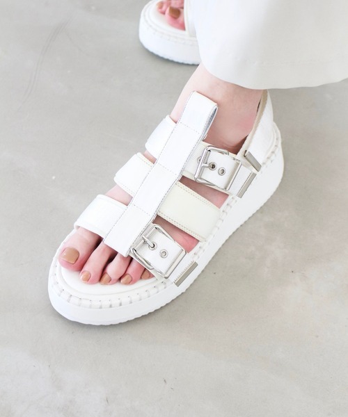 Lucida（ルシーダ）の「Aludra/厚底サンダル（サンダル・レディース・ベージュ/ホワイト/ピンク/グレー・35/36/37/38/39）」の12枚目の写真