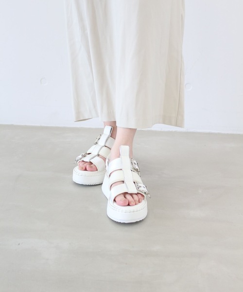 Lucida（ルシーダ）の「Aludra/厚底サンダル（サンダル・レディース・ベージュ/ホワイト/ピンク/グレー・35/36/37/38/39）」の13枚目の写真