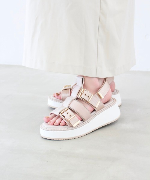 Lucida（ルシーダ）の「Aludra/厚底サンダル（サンダル・レディース・ベージュ/ホワイト/ピンク/グレー・35/36/37/38/39）」の14枚目の写真