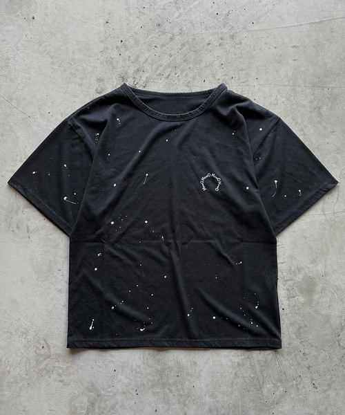 MandO(エムオー)(エムオー)の「【MandO】ヴィンテージペイントサークルロゴTシャツ(Tシャツ/カットソー・メンズ・ブラック/カーキ/チャコール・MEDIUM/LARGE)」の5枚目の写真