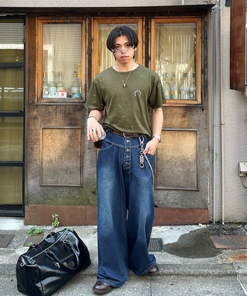MandO(エムオー)(エムオー)の「【MandO】ヴィンテージペイントサークルロゴTシャツ(Tシャツ/カットソー・メンズ・ブラック/カーキ/チャコール・MEDIUM/LARGE)」の13枚目の写真