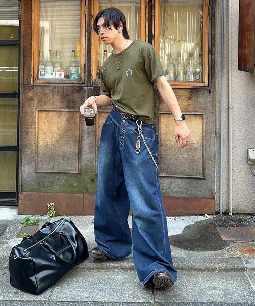 MandO(エムオー)(エムオー)の「【MandO】ヴィンテージペイントサークルロゴTシャツ(Tシャツ/カットソー・メンズ・ブラック/カーキ/チャコール・MEDIUM/LARGE)」の14枚目の写真