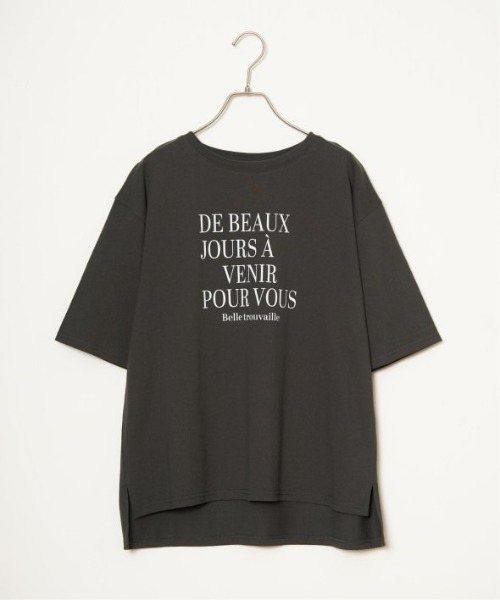 LBC(エルビーシー)の「プリントロゴビッグTシャツ(Tシャツ/カットソー・レディース・ブルー/チャコールグレー/ホワイト/グリーン・M/L)」の16枚目の写真