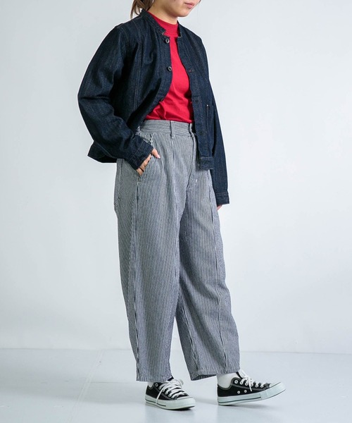 D.M.G.（ドミンゴ）の「[D.M.G / ディーエムジー] 10ozムラ糸デニム アーモンドジャケット（デニムジャケット・レディース・ワンウォッシュ・3/2）」の2枚目の写真