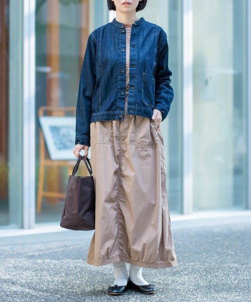 D.M.G.（ドミンゴ）の「[D.M.G / ディーエムジー] 10ozムラ糸デニム アーモンドジャケット（デニムジャケット・レディース・ワンウォッシュ・3/2）」の20枚目の写真