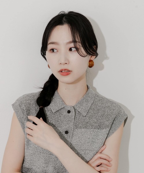 SMELLY（スメリー）の「カラーワイドフープイヤリング（イヤリング・レディース・ブラウン/アイボリー・-）」の11枚目の写真