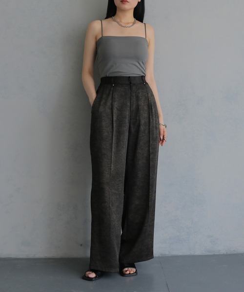 &g'aime（アンジェム）の「【＆g'aime】カップ付きキャミソール　Padded Camisole（キャミソール・レディース・ブラック/チャコールグレー・FREE）」の8枚目の写真