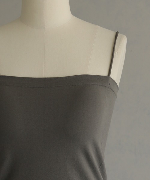 &g'aime（アンジェム）の「【＆g'aime】カップ付きキャミソール　Padded Camisole（キャミソール・レディース・ブラック/チャコールグレー・FREE）」の12枚目の写真