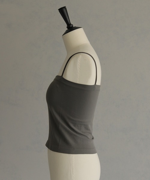 &g'aime（アンジェム）の「【＆g'aime】カップ付きキャミソール　Padded Camisole（キャミソール・レディース・ブラック/チャコールグレー・FREE）」の10枚目の写真