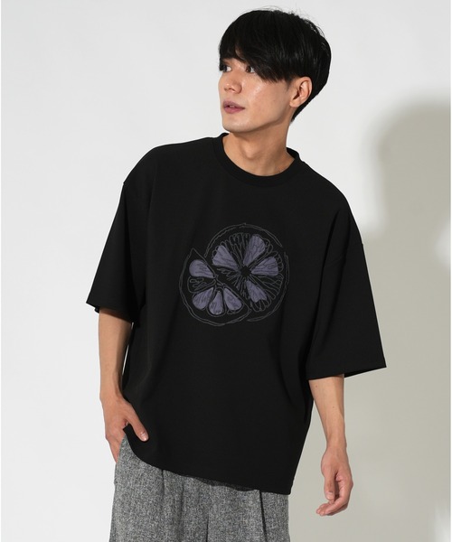 ATELANE(アテレーン)の「ATELANE/梨地 刺繍 クルーTEE(Tシャツ/カットソー・メンズ・グリーン/ブラック系その他/ブラック/サックスブルー/ホワイト系その他/ホワイト・LARGE/MEDIUM)」の12枚目の写真