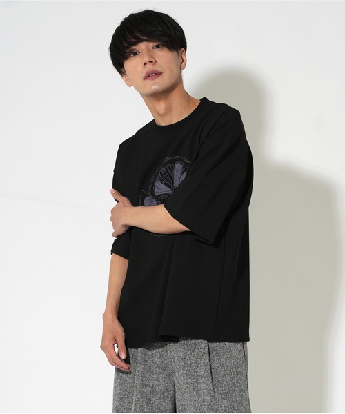 ATELANE(アテレーン)の「ATELANE/梨地 刺繍 クルーTEE(Tシャツ/カットソー・メンズ・グリーン/ブラック系その他/ブラック/サックスブルー/ホワイト系その他/ホワイト・LARGE/MEDIUM)」の13枚目の写真